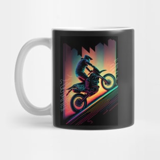 Cyber Future Dirt Bike With Neon Colors Mug